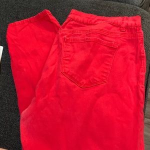 Red denim jeans size 14